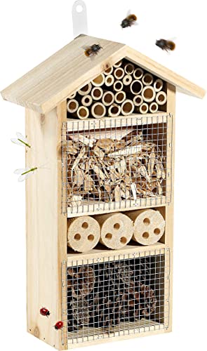Royal Gardineer Wildbienenhotel: Insektenhotel Flora - Nisthilfe für Nützlinge (Insekten-Hotels, Insektennisthäuser, Spielzeug außen) von Royal Gardineer