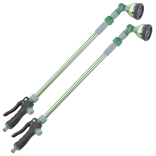 Royal Gardineer Gartenschlauchbrausen: 2er-Set Teleskop-Gießstäbe, 9 Sprühfunktionen, regelbarer Wasserfluss (Brause zur Gartenbewässerung, Gartenschlauch-Gießstab, Bewässerung) von Royal Gardineer