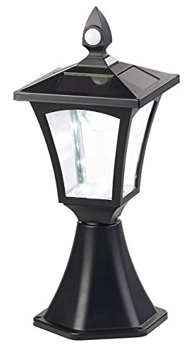 Royal Gardineer Solar Gartenlampen: Solar-LED-Standleuchte, PIR-Sensor, Dämmerungssensor, 100 lm, IP44 (Stand Solarleuchten, Sockel-Laterne, Lampe Bewegung) von Royal Gardineer