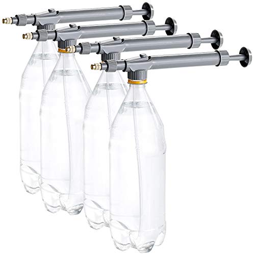 Royal Gardineer Pumpsprühflasche: 4er-Set Universal-Druck-Sprühaufsatz für PET-Flaschen (Pumpzerstäuber, Sprühflasche Aufsatz, Garten Bewässerung) von Royal Gardineer