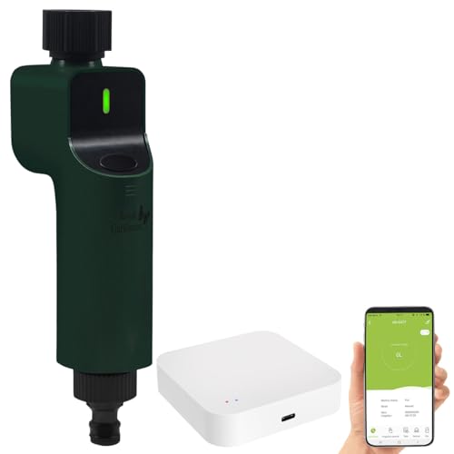 Royal Gardineer ZigBee Wasserventil: Bewässerungsventil mit ZigBee-Gateway, App- und Sprach-Steuerung (Bewässerungsautomat, Smarthome Wasserzeitschaltuhr, Bewässerungscomputer) von Royal Gardineer