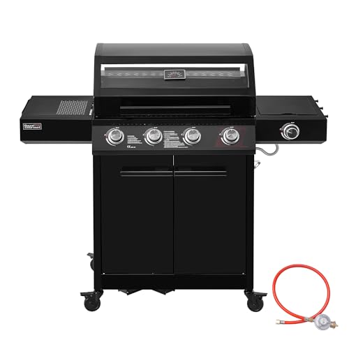 Royal Gourmet 4+1 Brenner Gasgrill Outdoor Gas Grillwagen mit Sichtfenster, Unterschrank, 15,5 kW Campinggrill mit Power-Zonen Royal Gourmet 4+1 Brenner Gasgrill Outdoor Gas Grillwagen mit Sichtfenster, Unterschrank, 15,5 kW Campinggrill mit Power-Zonen von Royal Gourmet