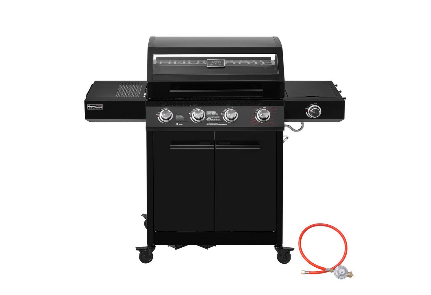 Royal Gourmet Gasgrill 4+1 Brenner Camping-Gasgrill, 15,5 kW Outdoor Grillwagen, mit Sichtfenster für Garten Royal Gourmet Gasgrill 4+1 Brenner Camping-Gasgrill, 15,5 kW Outdoor Grillwagen, mit Sichtfenster für Garten von Royal Gourmet