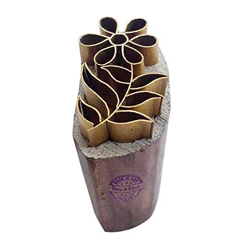 Royal Kraft Blumen Messing Holzstempel für den Blockdruck auf Ton, Keramik, Stoff Btag011 von Royal Kraft