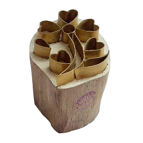 Royal Kraft Blumen Messing Holzstempel für den Blockdruck auf Ton, Keramik, Stoff Btag017 von Royal Kraft