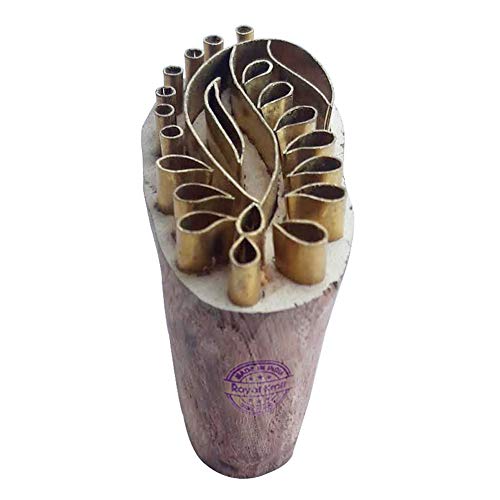 Royal Kraft Blumen Messing Holzstempel für den Blockdruck auf Ton, Keramik, Stoff Btag050 von Royal Kraft