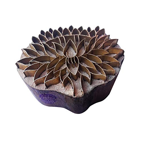 Designer Drucken Stempel Messing Lotus Designs Hölz Keramik Blöcke von Royal Kraft