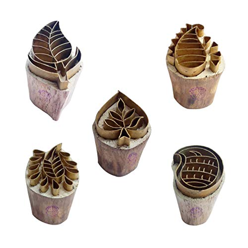 Royal Kraft Paisley Messing Holz Stempel (Set von 5) - DIY Ton, Keramik Blöcke BHtag0011 von Royal Kraft