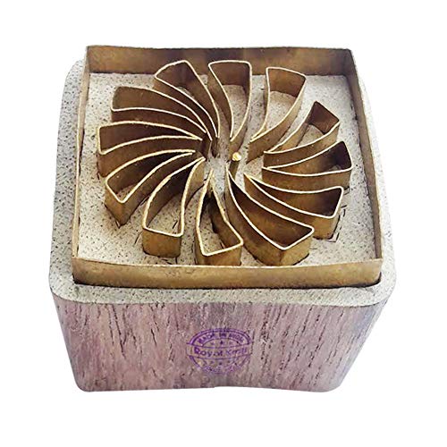 Royal Kraft Quadrat Messing Holzstempel für den Blockdruck auf Ton, Keramik, Stoff BCtag007 von Royal Kraft