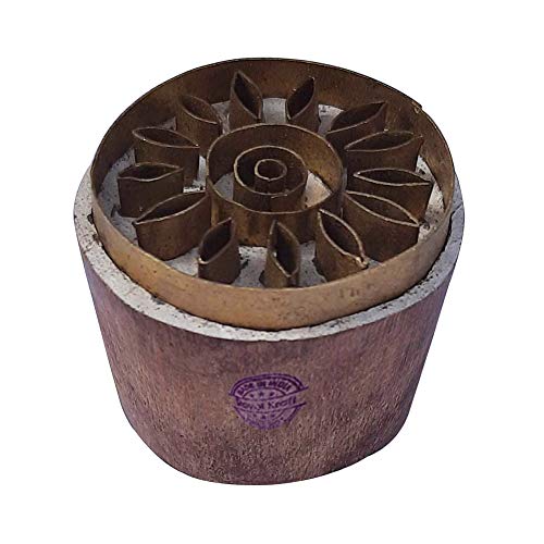 Royal Kraft Runden Messing Holzstempel für den Blockdruck auf Ton, Keramik, Stoff Btag189 von Royal Kraft
