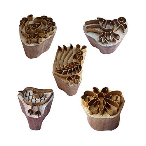 Royal Kraft Vogel Messing Holz druck stempel (Set von 5) - DIY Stoff, Ton, Keramik blöcke BHtag0062 von Royal Kraft