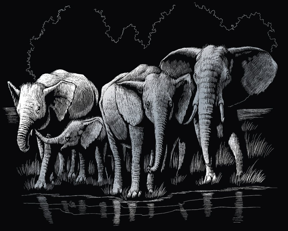 Royal Langnickel Kunstdruck Elefanten, 20 cm lang von Royal Langnickel