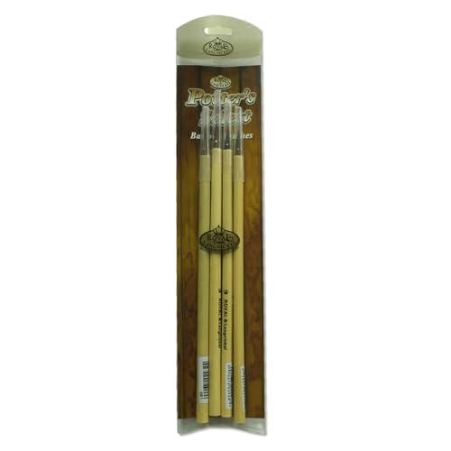 Royal & Langnickel Bamboo Series B - Juego de pinceles (4 unidades, tamaño 1) von Royal & Langnickel