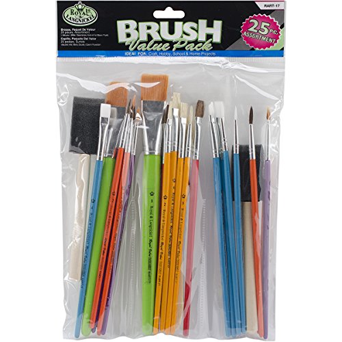 Royal & Langnickel RART-17 - 25-teiliges preisgünstiges Pinselset, Craft Brush Value Pack von Royal & Langnickel