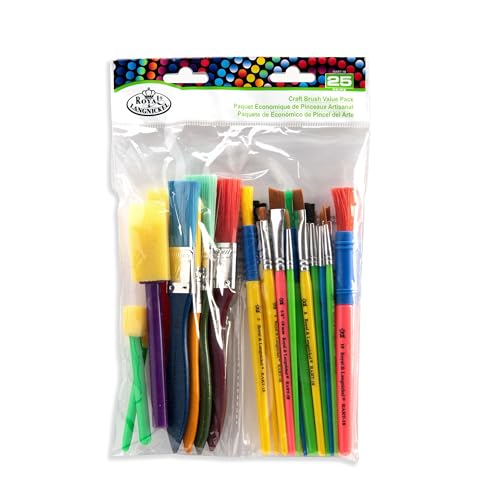 Royal & Langnickel RART-18 - 25-teiliges preisgünstiges Pinselset, Craft Brush Value Pack von Royal & Langnickel