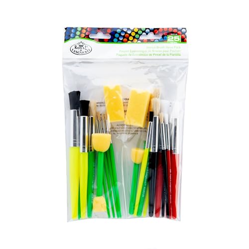 Royal & Langnickel RART-20 - 25-teiliges preisgünstiges Schablonierpinsel Set von Royal & Langnickel