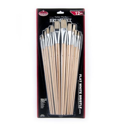 Royal & Langnickel RSET-9601 - White Bristle 12-teiliges Flachpinsel Set gemischt aus Borsten mit langem Griff Royal & Langnickel RSET-9601 - White Bristle 12-teiliges Flachpinsel Set gemischt aus Borsten mit langem Griff von Royal & Langnickel