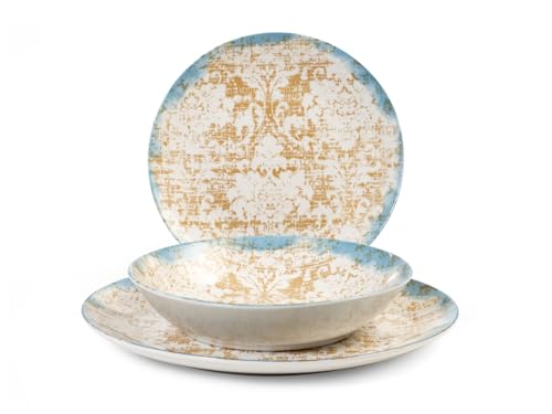 Royal Norfolk Paris Tafelservice, 18 Teller, Porzellan, dekoriert von ROYAL NORFOLK