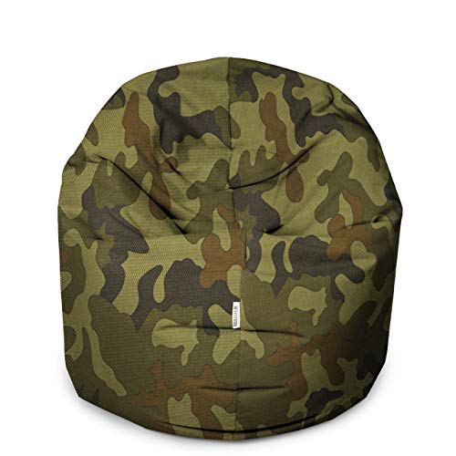 Royal Schneider 2 Varianten in 1 Sitzsack Sitzkissen Bean Bag Gamer Kissen Sessel NEU, Tarnfarbe - 300-96, 100cm Durchmesser (300 Liter) von Royal Schneider