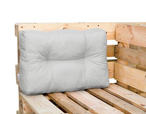 Royal Schneider Rückenkissen Palettenkissen Set Palettensofa Palettenpolster - 1x Rückenkissen (60x40cm), Farbe - Hellgrau von Royal Schneider