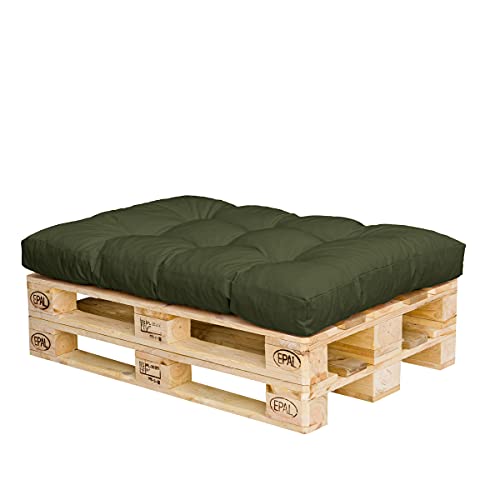 Royal Schneider Palettenkissen Set Palettensofa Palettenpolster 120x80cm 6R LS Sitzkissen Rückenkissen, 1x Sitzkissen (120 x 80 x 10 cm), 500-18 Olive von Royal Schneider