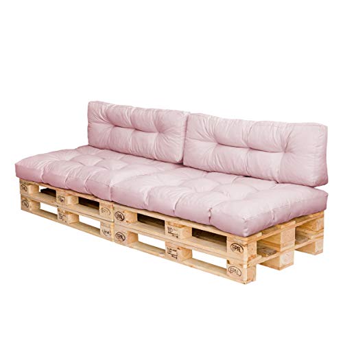 Royal Schneider Palettenkissen Set Palettensofa Palettenpolster 120x80cm 6R LS Sitzkissen Rückenkissen, 4er Set, 500-54 Surfini Pastel von Royal Schneider