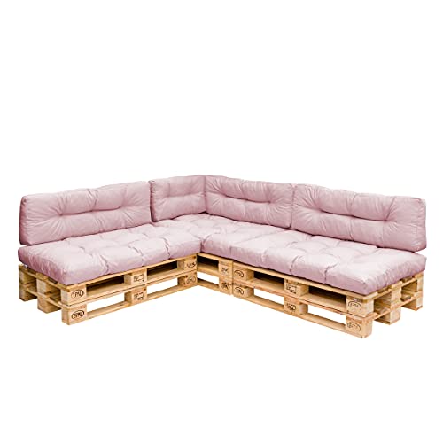 Royal Schneider Palettenkissen Set Palettensofa Palettenpolster Sitzkissen Rückenkissen 120x80cm, 7er Set, 500-54 Surfini Pastel von Royal Schneider