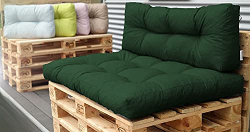 Royal Schneider Palettenkissen Set Palettensofa Palettenpolster Sitzkissen oder Rückenkissen 120x80cm, 18-Olive, 1x Seitenkissen 60x40x12 cm von Royal Schneider