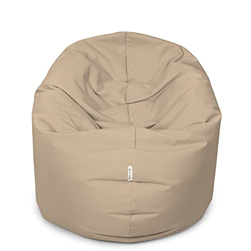 Royal Schneider Sitzsack Sitzkissen Bean Bag Gamer Kissen Sessel NEU Verschiedene Varianten, Cappuccino - 300-21, 125cm Durchmesser (360 Liter) von Royal Schneider