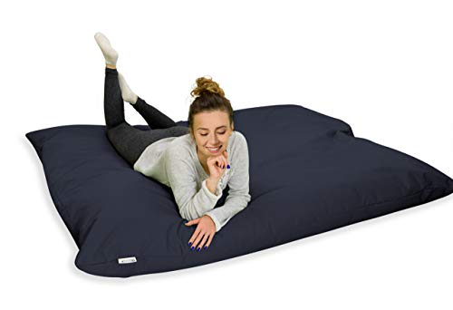 Royal Schneider Sitzsack mit Füllung Sitzkissen Beanbag Indoor Outdoor XL- XXL Sessel für Kinder, 100x150cm, Navy - 300-04 von Royal Schneider