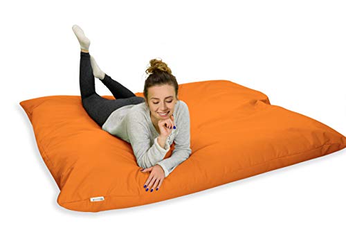 Royal Schneider Sitzsack mit Füllung Sitzkissen Beanbag Indoor Outdoor XL- XXL Sessel für Kinder, 100x150cm, orange - 300-08 von Royal Schneider