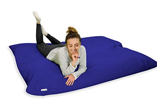 Royal Schneider Sitzsack mit Füllung Sitzkissen Beanbag Indoor Outdoor XL- XXL Sessel für Kinder, 100x70cm, Blau - 300-05 von Royal Schneider