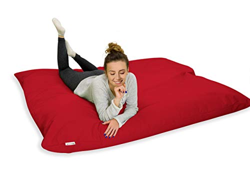 Royal Schneider Sitzsack mit Füllung Sitzkissen Beanbag Indoor Outdoor XL- XXL Sessel für Kinder, 100x70cm, Dunkelrot - 300-11 von Royal Schneider