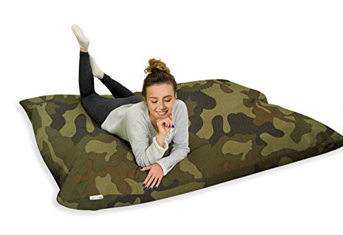 Royal Schneider Sitzsack mit Füllung Sitzkissen Beanbag Indoor Outdoor XL- XXL Sessel für Kinder, 145x200cm, Tarnfarbe - 300-96 von Royal Schneider