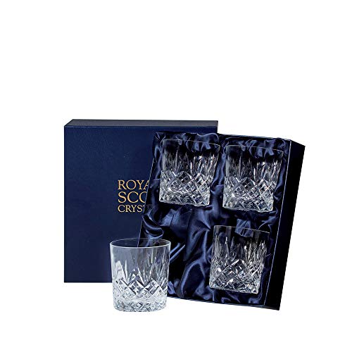 Royal Scot Crystal Edinburgh Whiskygläser, handgeschliffen, 313 ml, 4 Stück von Royal Scot Crystal