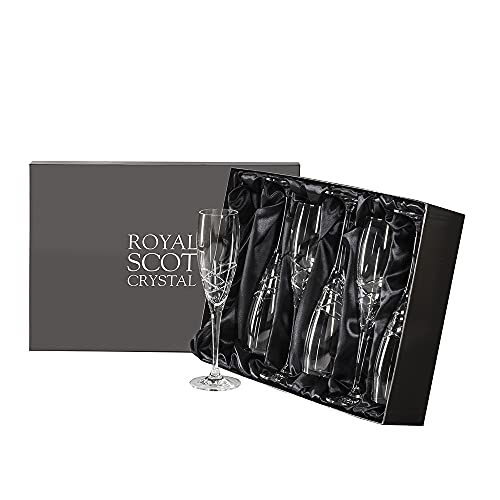 Skye Champagnerflöten, 250 mm, in Geschenkbox, 6 Stück von Royal Scot Crystal