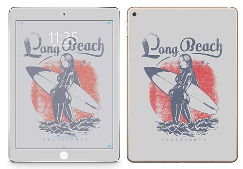 Royal Wandtattoo RS. 102255 selbstklebend für iPad Air 2, Motiv Long Beach von Royal Sticker