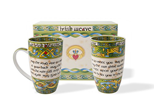 Royal Tara Tassen-Set mit irischem Segensspruch, Zwei aufeinander abgestimmte Tassen, in irischer Geschenkbox [evtl. Nicht in Deutscher Sprache] von Royal Tara