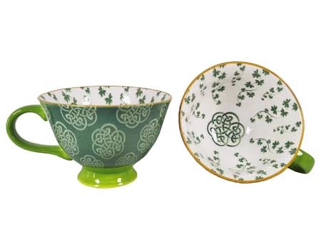 Royal Tara Bone China Becher Latte Tasse Grün Keltische Knoten Keramik Irisches Symbol Küchenutensilien für heiße oder kalte Getränke Royal Tara Bone China Becher Latte Tasse Grün Keltische Knoten Keramik Irisches Symbol Küchenutensilien für heiße oder kalte Getränke von Royal Tara