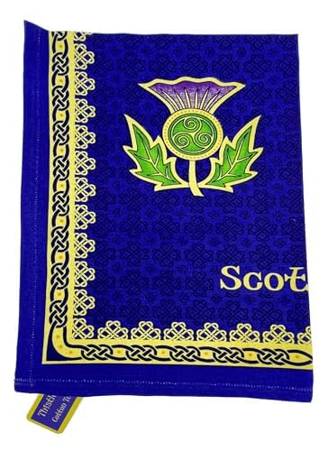 Royal Tara Geschirrtuch aus Baumwolle mit Distel Schottischer Blauer Druck Schottland Symbol Küche Souvenirs Küchenzubehör Trockentuch Einweihungsgeschenk Dekoratives Geschenk, Size 45 x 67 cm Royal Tara Geschirrtuch aus Baumwolle mit Distel Schottischer Blauer Druck Schottland Symbol Küche Souvenirs Küchenzubehör Trockentuch Einweihungsgeschenk Dekoratives Geschenk, Size 45 x 67 cm von Royal Tara
