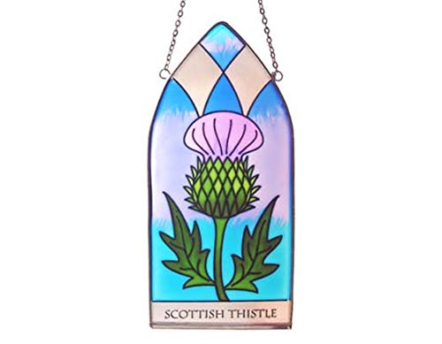 Royal Tara Gothic Glasmalerei | Irische Handbemalte Glasfensterscheibe | Sonnenfänger mit Schottische Distel Thistle Royal Tara Gothic Glasmalerei | Irische Handbemalte Glasfensterscheibe | Sonnenfänger mit Schottische Distel Thistle von Royal Tara