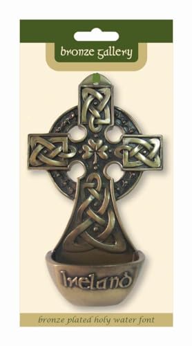 Royal Tara Irisch Bronze Plattierte Wand Dekor Weihwasserschrift mit Keltischem Webkreuz Design Royal Tara Irisch Bronze Plattierte Wand Dekor Weihwasserschrift mit Keltischem Webkreuz Design von Royal Tara
