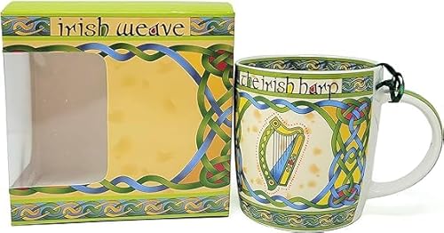 Royal Tara Irische Harfen Tasse mit Irischer Box Becher aus Knochenporzellan,325 ml von Royal Tara