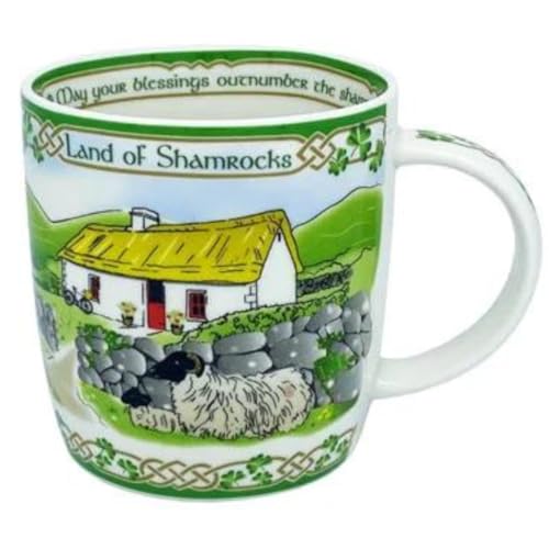 Royal Tara Land der Kleeblätter Druck Handbemalte Keramik Knochen China Becher Irisches Küchengeschirr (Becher) von Royal Tara
