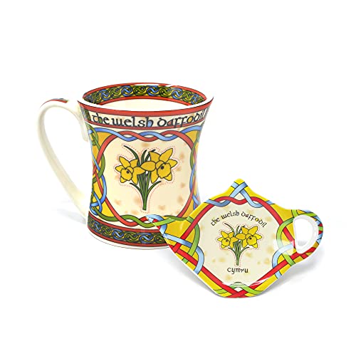 Royal Tara Set aus walisischen Narzissen-Teebeutelhaltern und Bechern Royal Tara Set aus walisischen Narzissen-Teebeutelhaltern und Bechern von Royal Tara