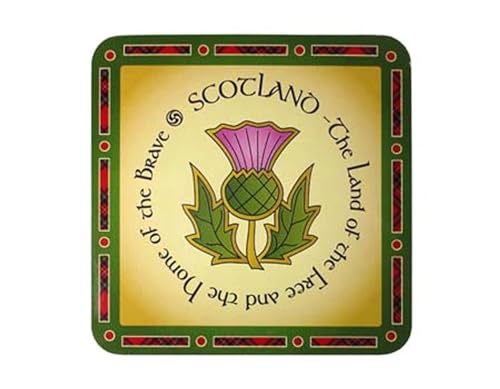 Royal Tara Untersetzer mit schottischer Distel, 10,5 cm, Schottland The Brave Defense Symbol, Kork, hitze- und schmutzabweisend, Küchengeschirr, Geschenk, Einweihungsgeschenk von Royal Tara