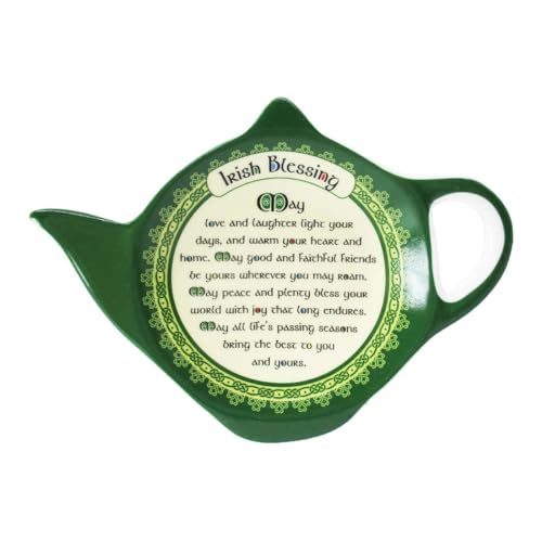 Teebeutelhalter aus feinem Porzellan, mit irischem Segen, 8 x 11 cm Teebeutelhalter aus feinem Porzellan, mit irischem Segen, 8 x 11 cm von Royal Tara