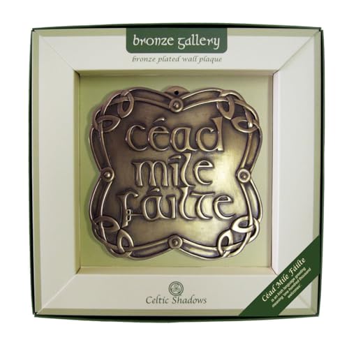 Vergoldete Bronze Wandtafel mit Cead Mile Failte Design von Royal Tara
