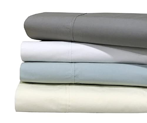 Bettlaken aus Baumwollperkal, Übergröße, 250 x 280 cm, nur für Queensize-Betten, solides Weiß von Royal Tradition
