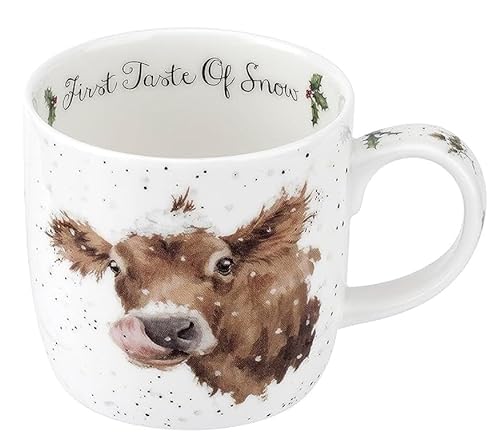 Royal Worcester Wrendale Designs Tasse mit Aufschrift "First Taste of Snow Cow" von Royal Worcester